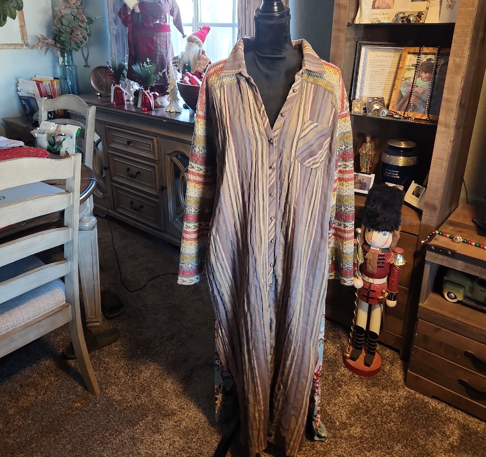 Striped Long Sleeve Maxi Dress